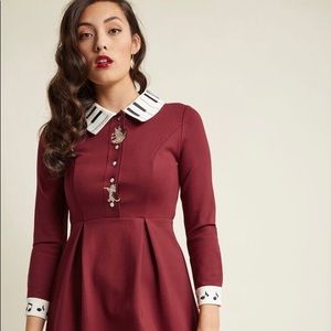 Miss Patina Musical Ma’am Pleated Long Sleeve